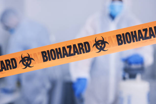 Professional Biohazard Cleanup technician working in Little Ferry, NJ